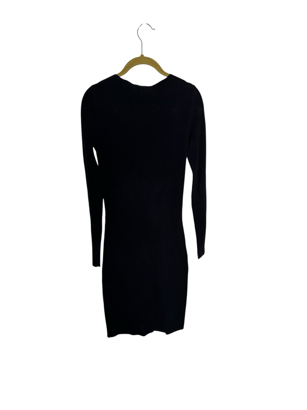 Reiss Black Long-Sleeve Knit Dress with Cutout Detail 2 - Picture 5 of 5
